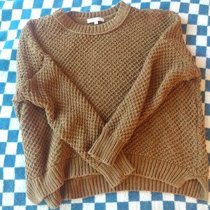 Madewell Warm Brown Waffle Sweater